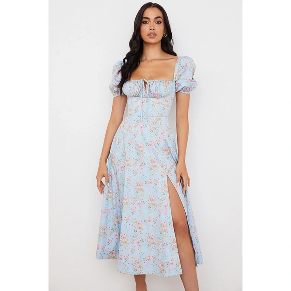 House of CB tallulah dress in blue vintage - Picture 3 of 4